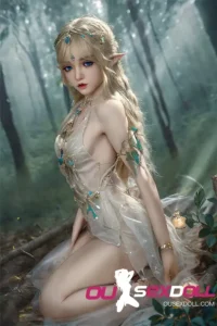 150cm 4ft92 Silicone Forest Fairy Flatchested Luxury Company Sex Doll