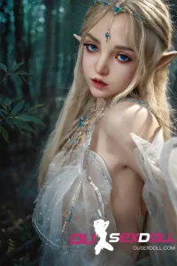 150cm 4ft92 Silicone Forest Fairy Flatchested Luxury Company Sex Doll
