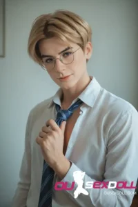160cm 5ft25 Silicone Blond Man White Skin Unique Sex Doll