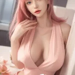 164cm 5ft38 Silicone Pink Hair Young Luxury Sex Best Love Doll
