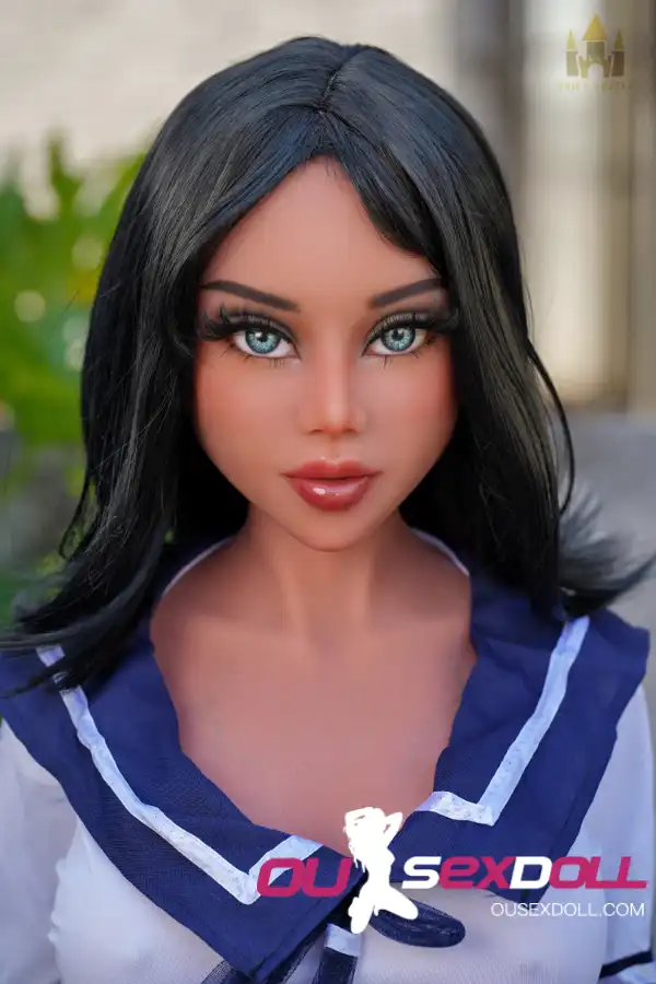 125cm 4ft1 TPE E Cup Chest Black Hair Thick Sex Doll #DC35 Head 3