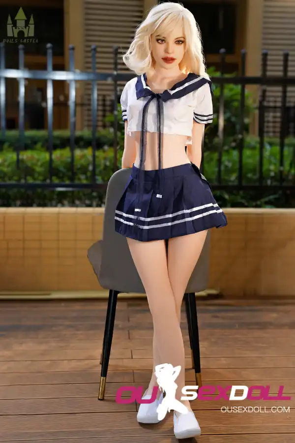 150cm 4ft9 TPE Small Breast Tiny Waist Blonde Sex Doll #DC13 Head 1