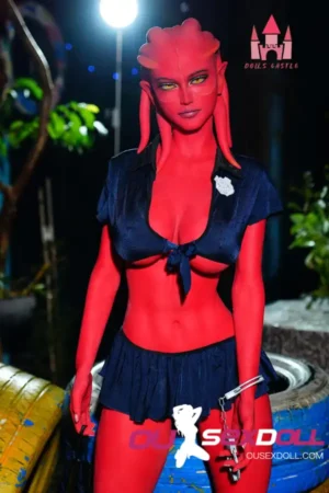 160cm 5ft2 TPE E Cup Breast Red Skin Fantasy Sex Doll #A9 Head in Stock EU 1