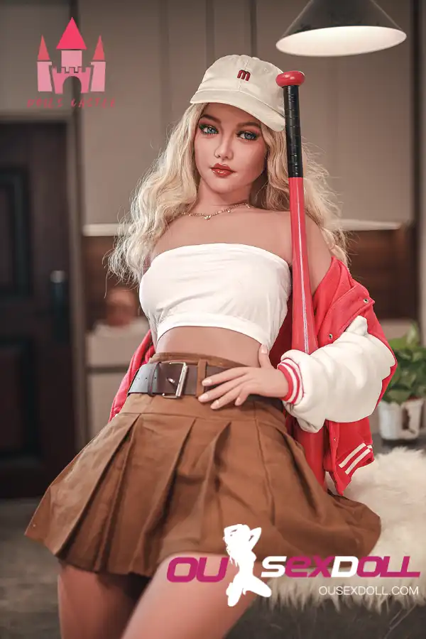 163cm 5ft3 TPE B Cup Breast Blonde Sex Doll #K1 Head 1
