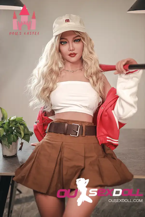 163cm 5ft3 TPE B Cup Breast Blonde Sex Doll #K1 Head 11