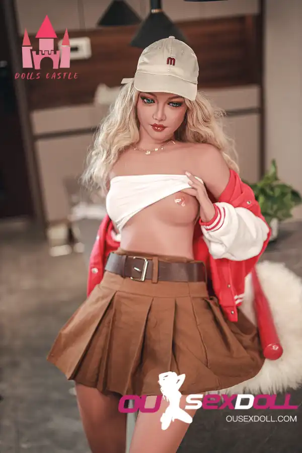 163cm 5ft3 TPE B Cup Breast Blonde Sex Doll #K1 Head 18