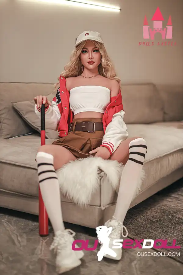 163cm 5ft3 TPE B Cup Breast Blonde Sex Doll #K1 Head 2