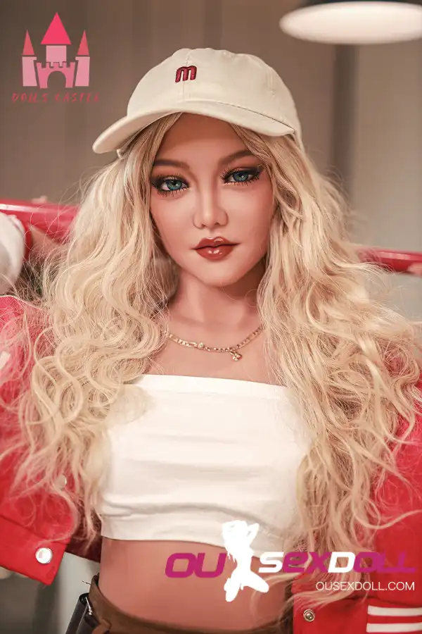 163cm 5ft3 TPE B Cup Breast Blonde Sex Doll #K1 Head 6
