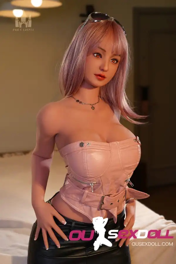 163cm 5ft3 TPE Big Breast Plump Butt Pink Hair Sex Doll #DC06 Head 4