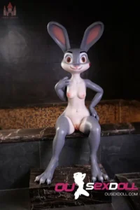 168cm 5ft5 Silicone A Cup Big Ass Furry Rabby Sex Doll in Stock EU 5