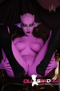 170cm 5ft5 TPE Big Breast Purple Skin Alien Sex Doll #A5 Head in Stock US 16