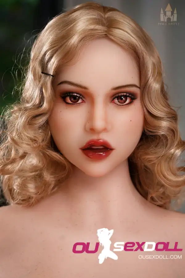175cm 5ft7 TPE Massive Boobs Full Hips Blonde Sex Doll #276 Head 11