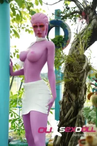 170cm 5ft5 TPE Purple Skin Alien E Cup Full Body Sex Doll #A1 Head 11