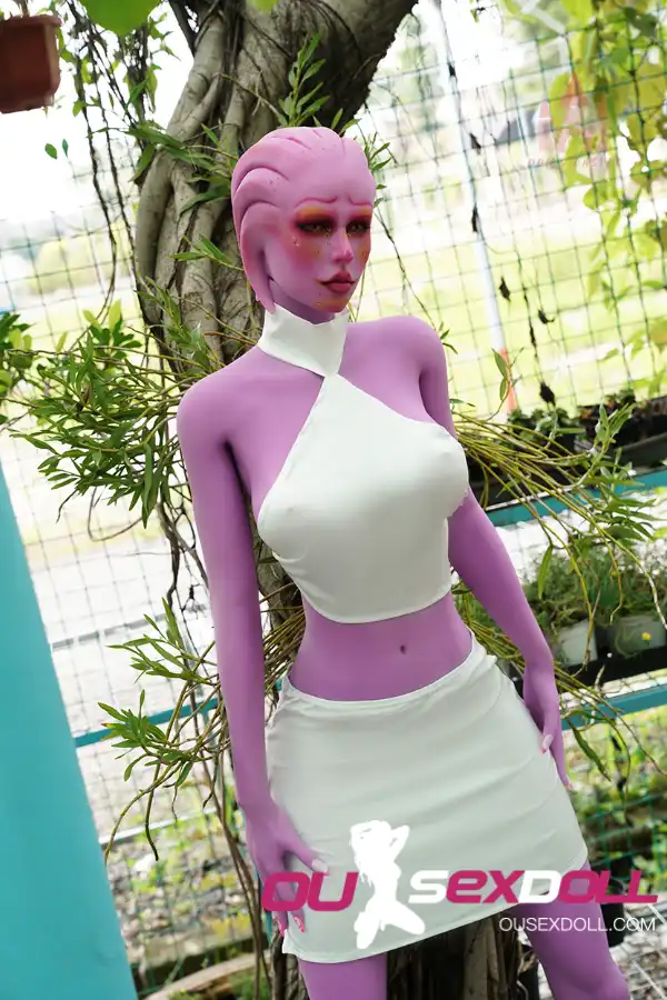 170cm 5ft5 TPE Purple Skin Alien E Cup Full Body Sex Doll #A1 Head 2