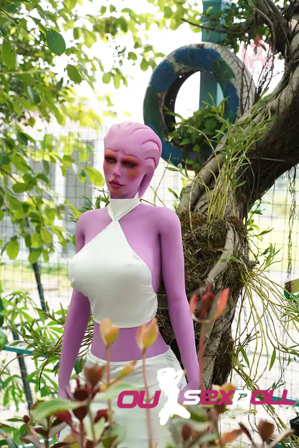 170cm 5ft5 TPE Purple Skin Alien E Cup Full Body Sex Doll #A1 Head 3