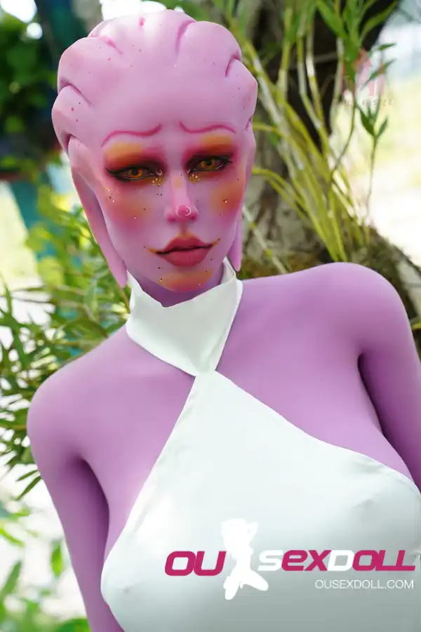 170cm 5ft5 TPE Purple Skin Alien E Cup Full Body Sex Doll #A1 Head 4