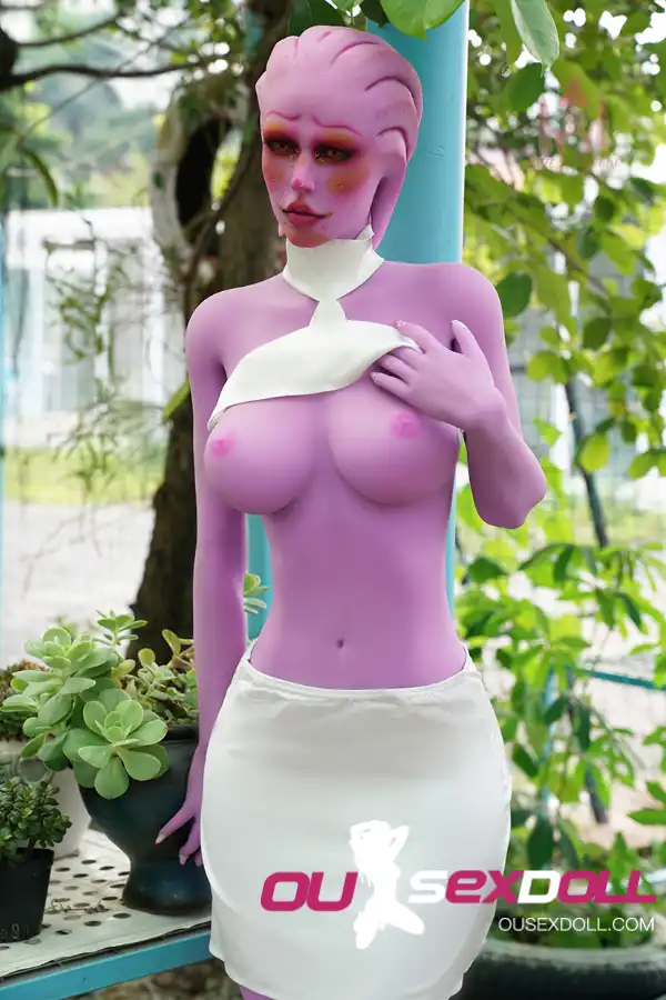 170cm 5ft5 TPE Purple Skin Alien E Cup Full Body Sex Doll #A1 Head 7