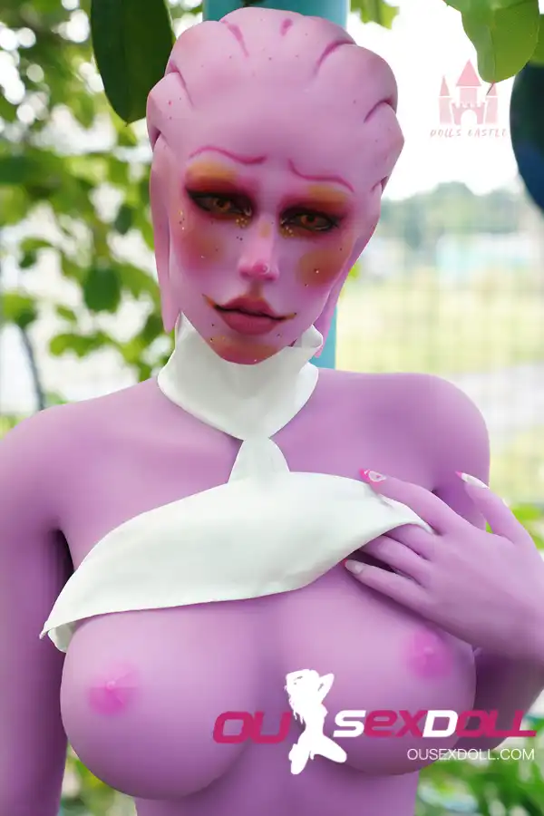 170cm 5ft5 TPE Purple Skin Alien E Cup Full Body Sex Doll #A1 Head 8
