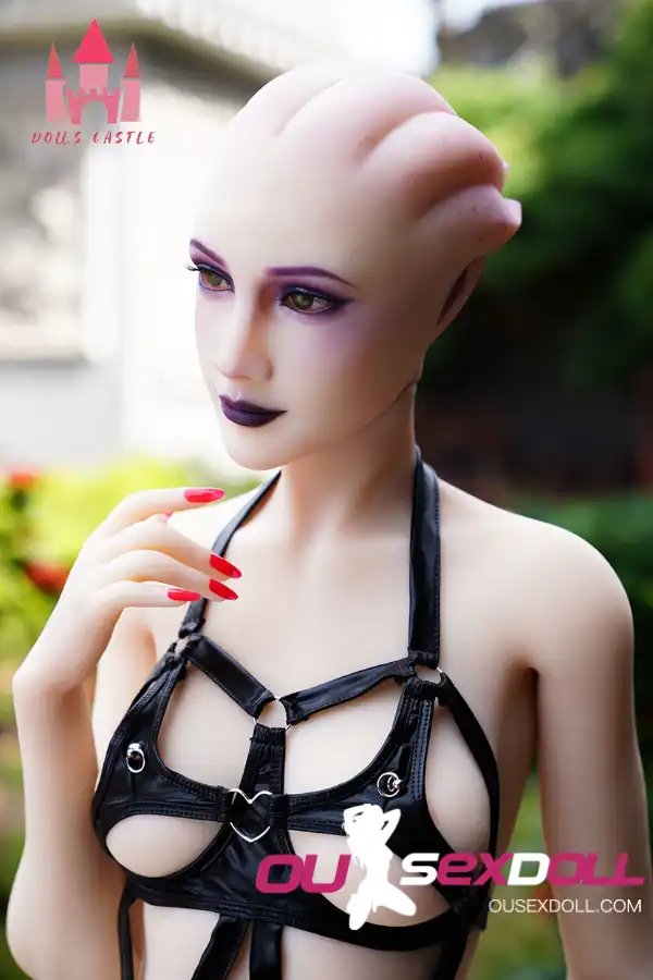 170cm 5ft5 TPE Small Chest Slim Body Alien Sex Doll #A6 Head 1
