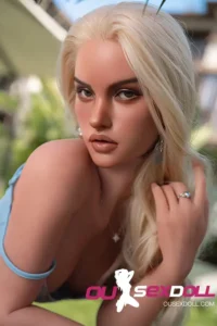 C Cup Blonde Movable Jaw Adult Oral Sex Doll 5