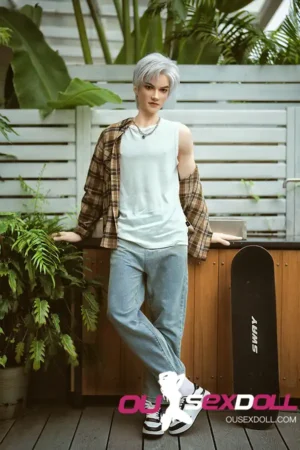 Silver Hair Man White Skin Unique Sex Doll 1