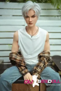 Silver Hair Man White Skin Unique Sex Doll 4