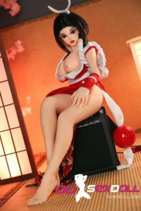 TPE Mini Black Hair Big Ass Busty Sex Doll 9