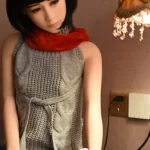 Black Hair Flat Chested Cute Sex Doll 11