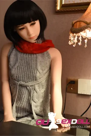 Black Hair Flat Chested Cute Sex Doll 11