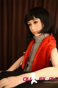 Black Hair Flat Chested Cute Sex Doll 16