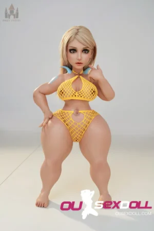 120cm 3ft3 TPE Plump Butt Busty Blonde Sex Doll #S16 Head 3
