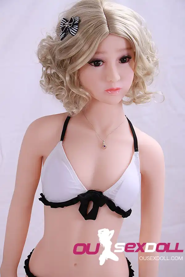 Short Curly Hair Flat Chested Cute Sex Doll 13