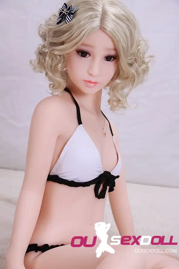 Short Curly Hair Flat Chested Cute Sex Doll 19