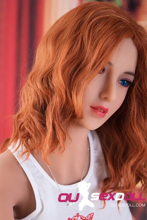 C Cup Busty Red Curly Hair Sex Doll 1