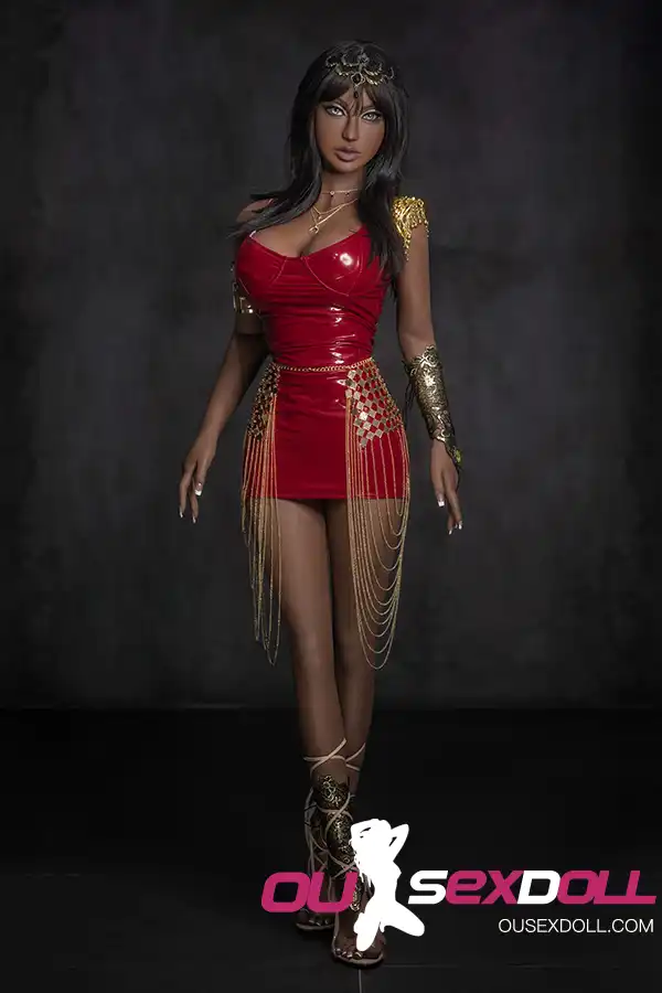 Big Breast Coffee Skin Black Hair Sexy Sex Doll 2