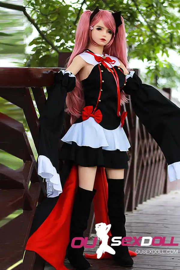 C Cup Anime Girl Pink Hair Cosplay Sex Doll 1