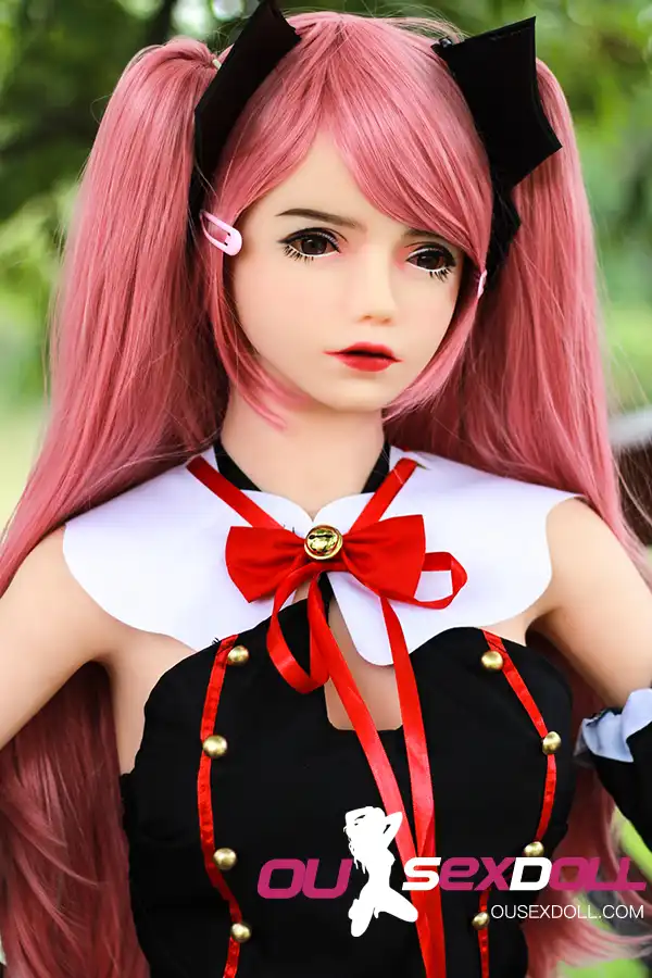 C Cup Anime Girl Pink Hair Cosplay Sex Doll 11