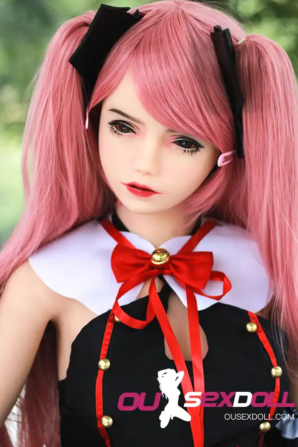 C Cup Anime Girl Pink Hair Cosplay Sex Doll 12
