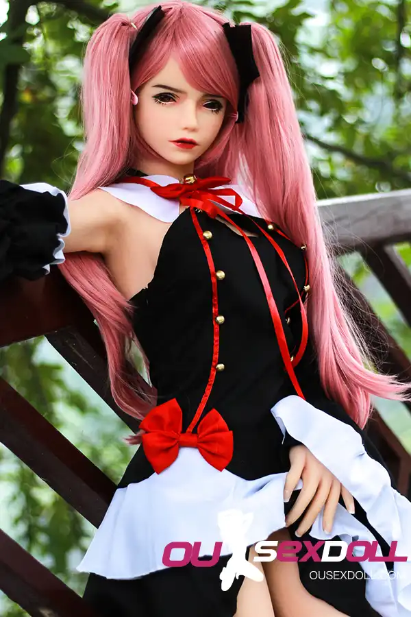 C Cup Anime Girl Pink Hair Cosplay Sex Doll 13