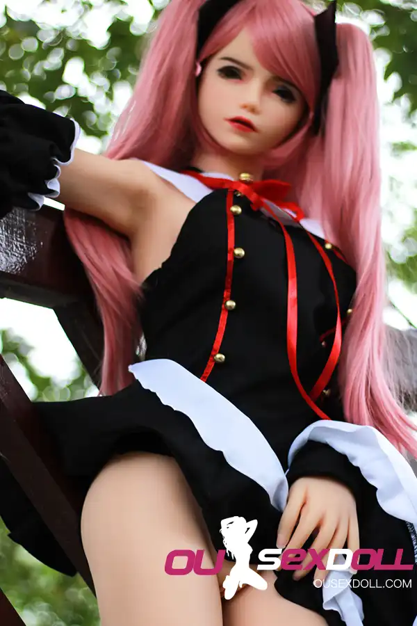 C Cup Anime Girl Pink Hair Cosplay Sex Doll 14