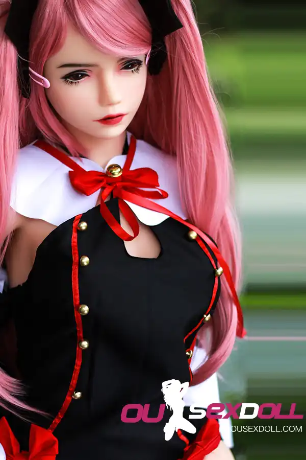 C Cup Anime Girl Pink Hair Cosplay Sex Doll 15