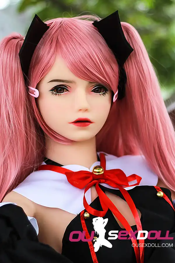 C Cup Anime Girl Pink Hair Cosplay Sex Doll 2