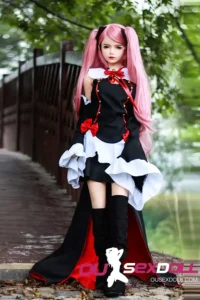 C Cup Anime Girl Pink Hair Cosplay Sex Doll 3
