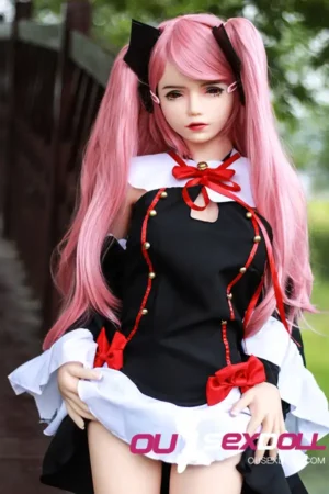 C Cup Anime Girl Pink Hair Cosplay Sex Doll 6