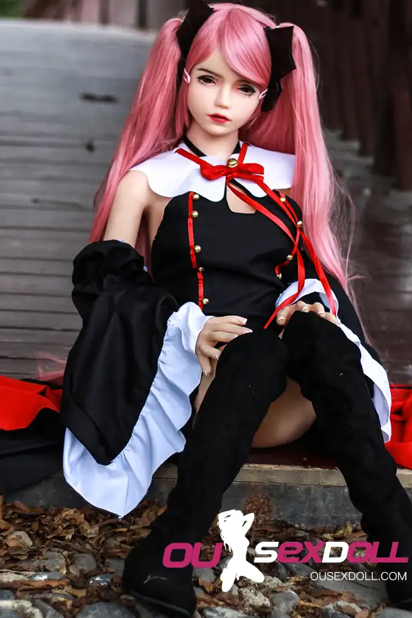 C Cup Anime Girl Pink Hair Cosplay Sex Doll 7