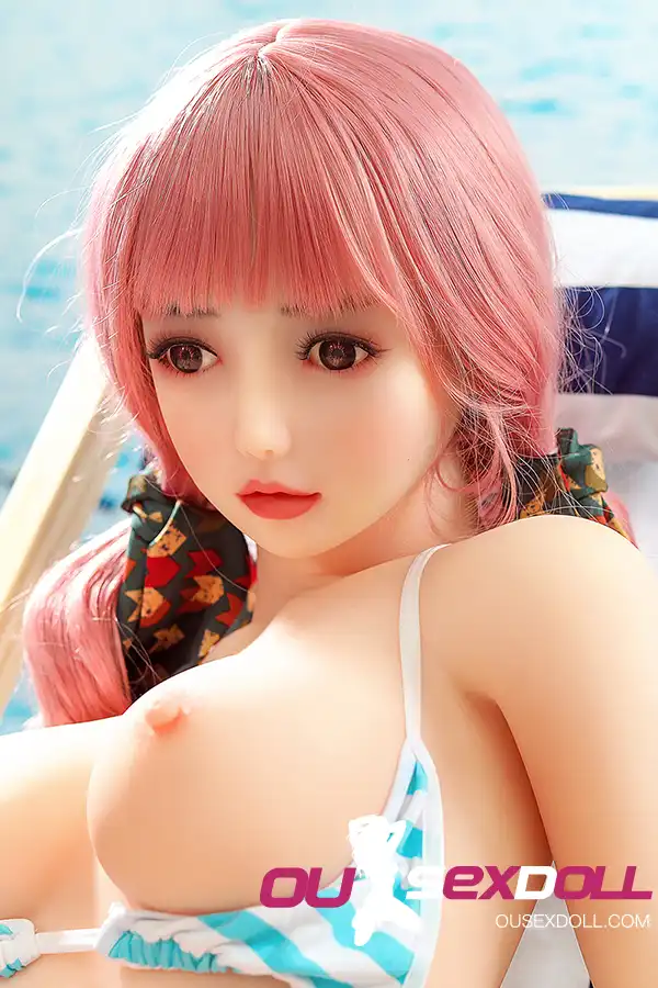 C Cup Lifelike Pink Hair Cute Sex Doll 1