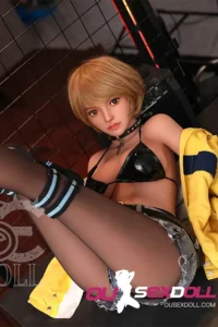 F Cup Sexy Black Stockings Lifelike Sex Doll 11