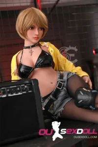 F Cup Sexy Black Stockings Lifelike Sex Doll 17