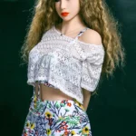 A Cup Curly Blond Hair Slim Sex Doll 2