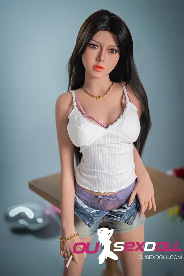 C Cup Mature Black Hair Full Body Sex Doll 9